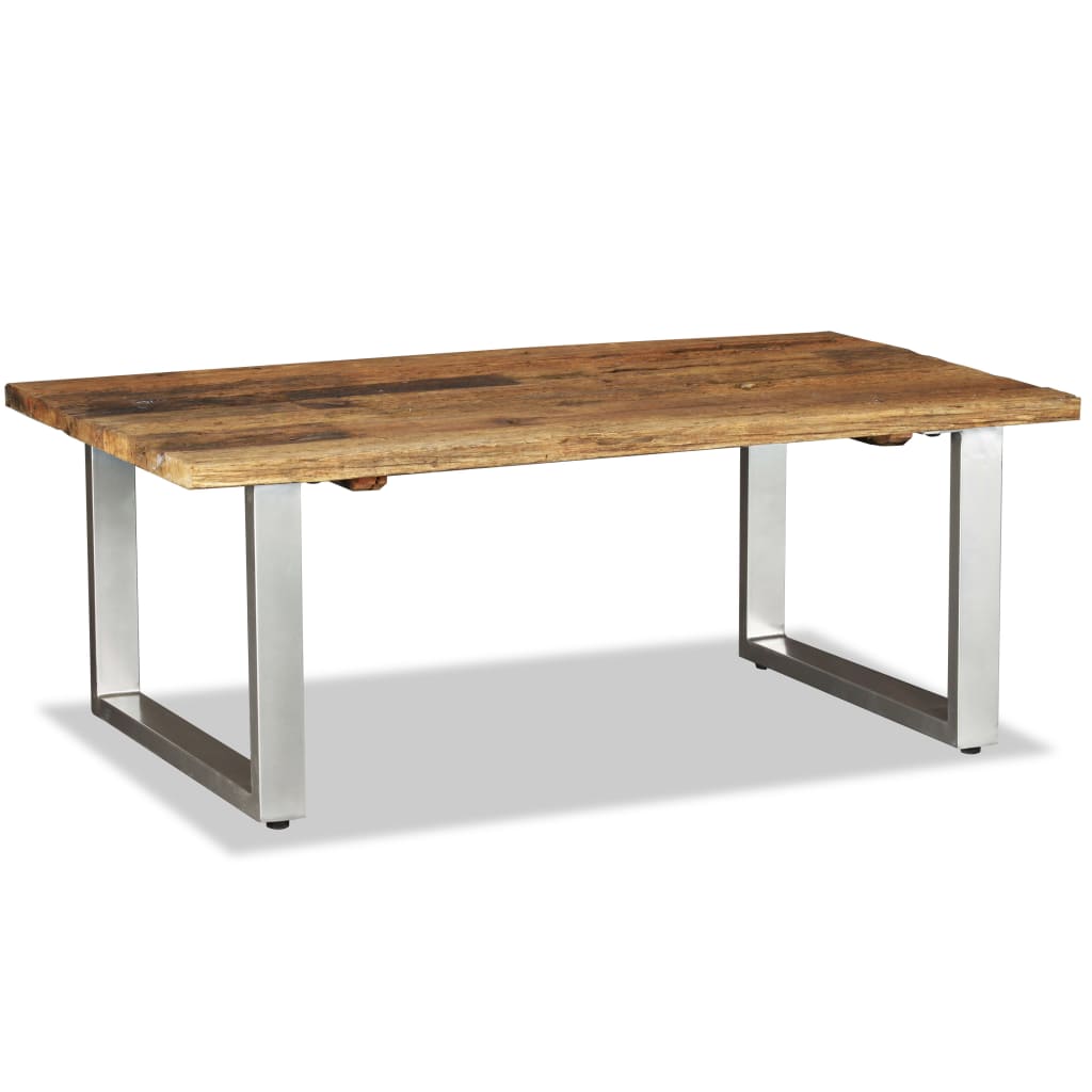 vidaXL Table basse en bois de récupération massif 100x60x38 cm