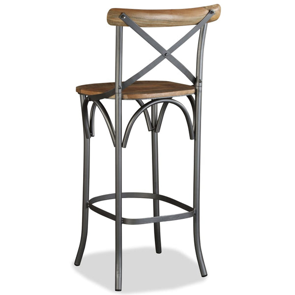 vidaXL Tabouret de bar en bois de manguier massif