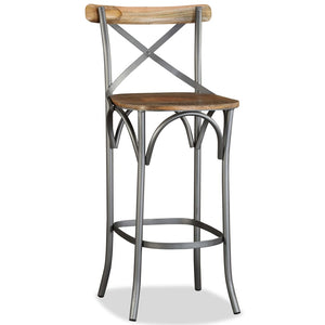vidaXL Tabouret de bar en bois de manguier massif