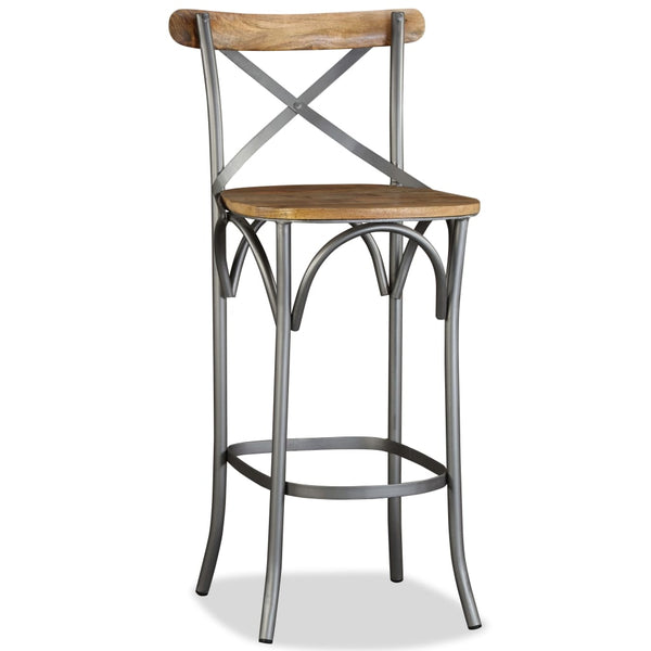 vidaXL Tabouret de bar en bois de manguier massif