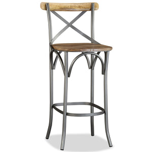 vidaXL Tabouret de bar en bois de manguier massif