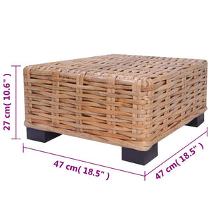Sofagarnitur 27-tlg. Natürliches Rattan