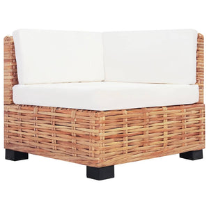 Sofagarnitur 27-tlg. Natürliches Rattan