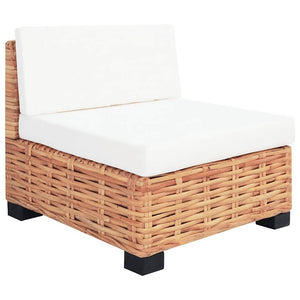 Sofagarnitur 18-tlg. Natürliches Rattan