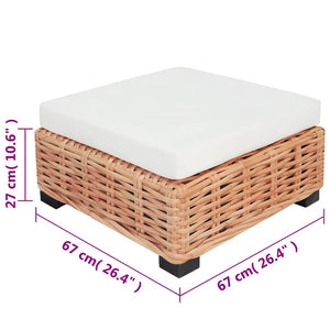 Sofagarnitur 14-tlg. Natürliches Rattan