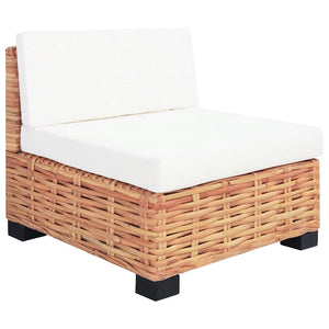 Sofagarnitur 14-tlg. Natürliches Rattan