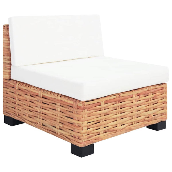 Sofagarnitur 14-tlg. Natürliches Rattan