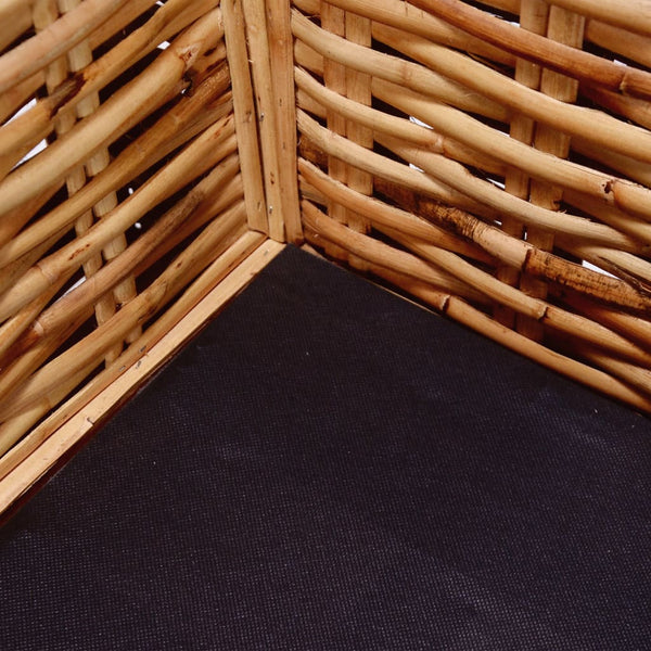 2-Sitzer-Sofa Natürliches Rattan