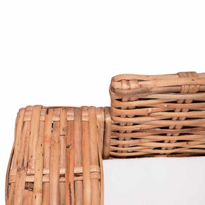 3-Sitzer-Sofa Natürliches Rattan