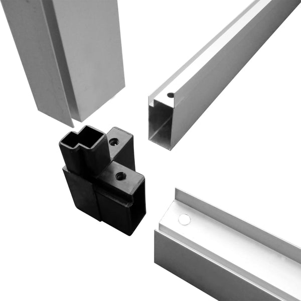Verstärktes Aluminium Gewächshaus 3,46 m³