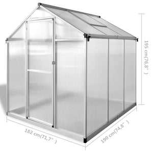 Verstärktes Aluminium Gewächshaus 3,46 m³