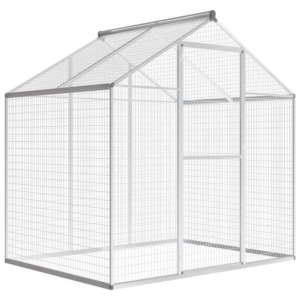 Große Aluminium Außenvoliere 178x122x194 cm