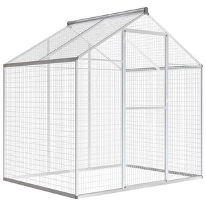 Große Aluminium Außenvoliere 178x122x194 cm