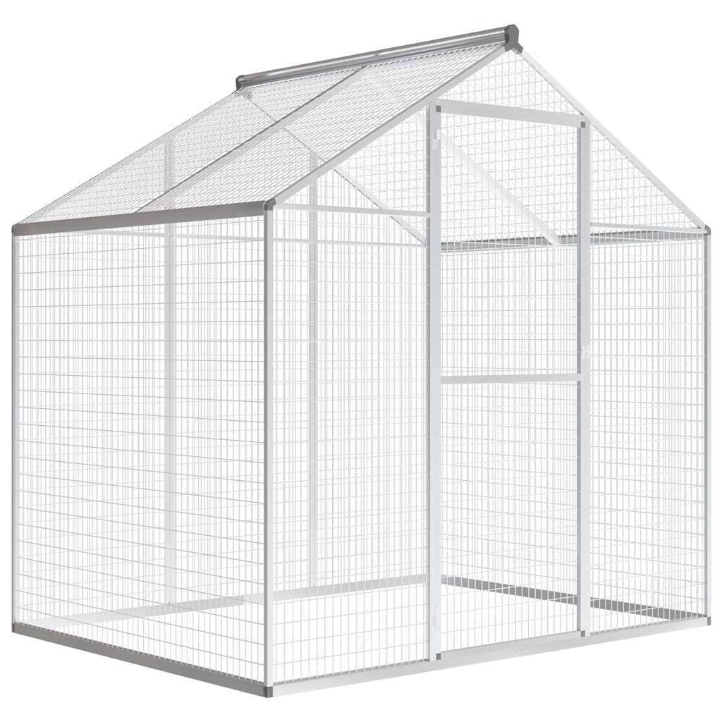 Große Aluminium Außenvoliere 178x122x194 cm