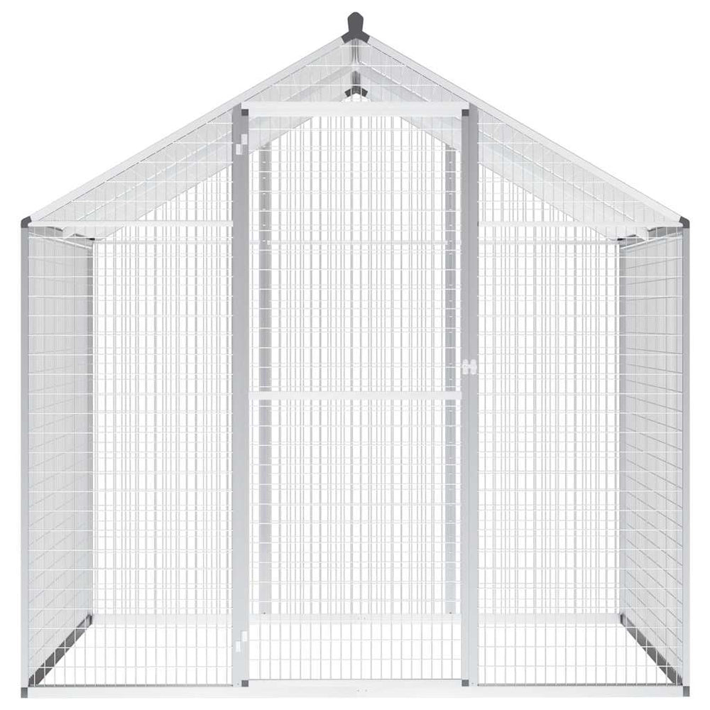 Große Aluminium Außenvoliere 178x122x194 cm