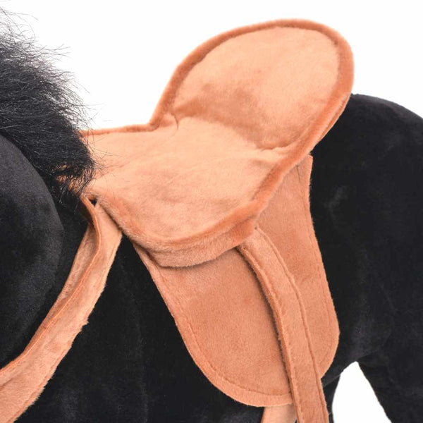 Plüsch Stehendes Pferd - Schwarz