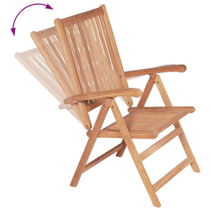 Verstellbare Teak Gartenstühle 2er Set