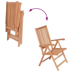 Verstellbare Teak Gartenstühle 2er Set