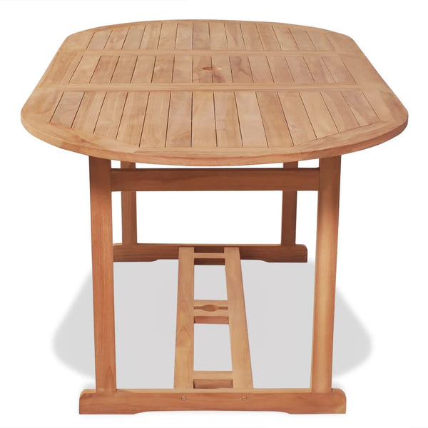 7-teilige Garten Essgruppe Teakholz Klappstühle