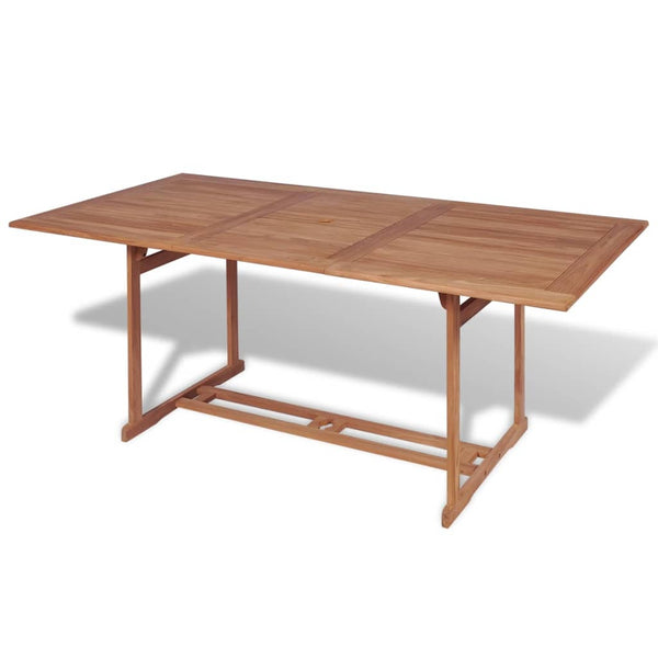 Massivholz Teak Gartentisch 180x90 cm