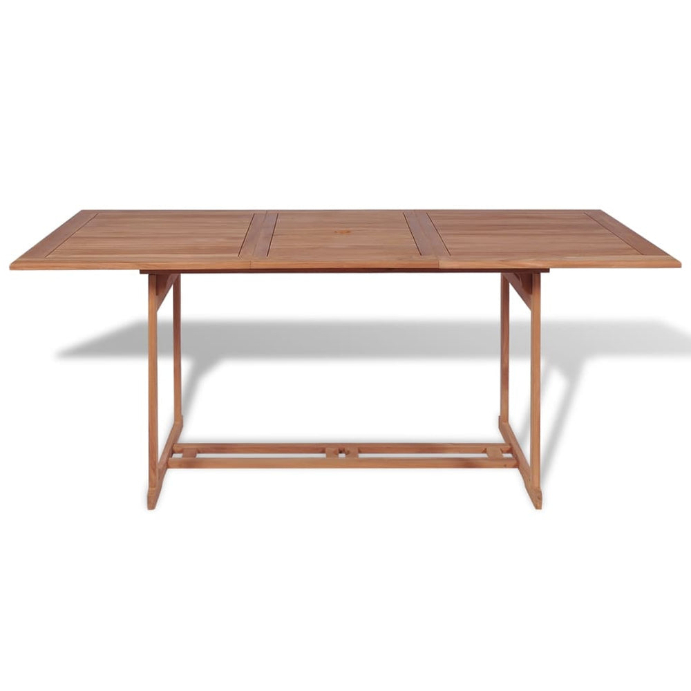 Massivholz Teak Gartentisch 180x90 cm