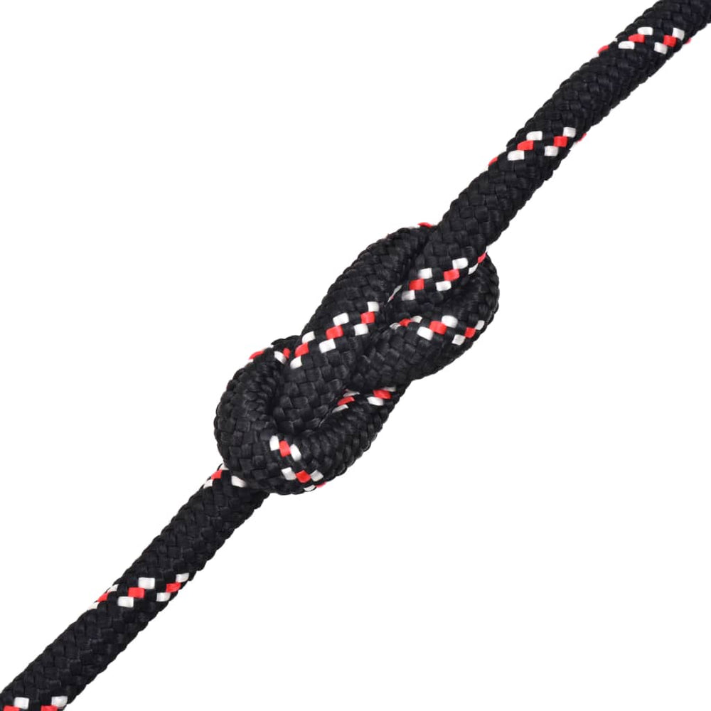 10mm schwarzes Polypropylen-Bootsseil - 50m