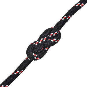 12mm Schwarzes Polypropylen-Bootsseil - 50m