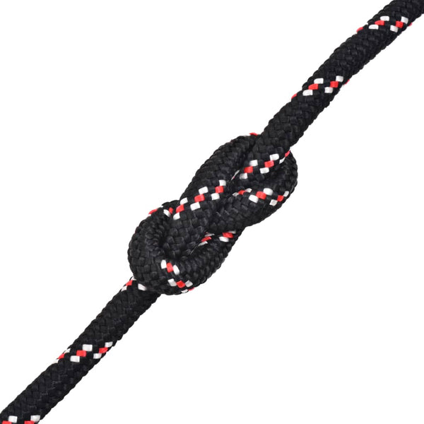 14mm Polypropylen Bootsseil - 50m Schwarz