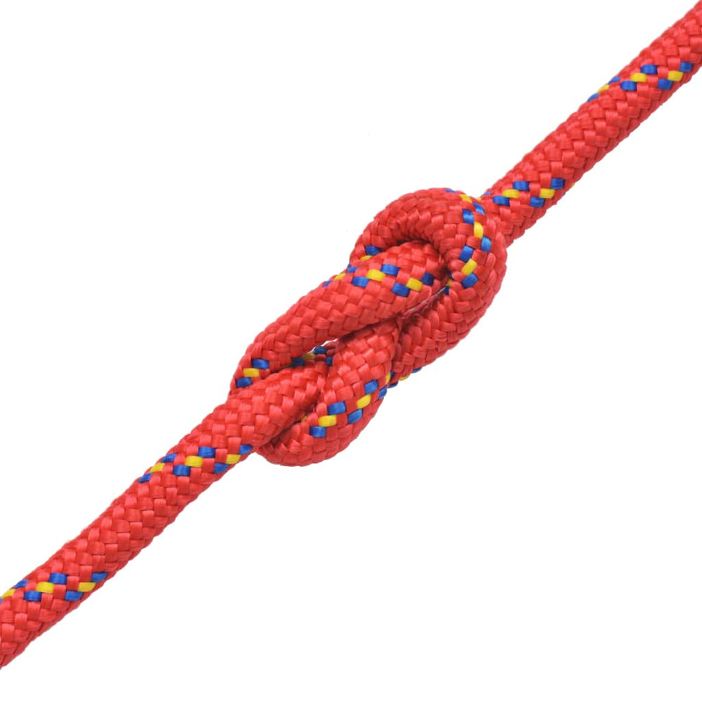 12mm Polypropylen Bootsseil - 50m Rot