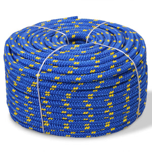 vidaXL Corde de bateau en polypropylène 14 mm 50 m Bleu