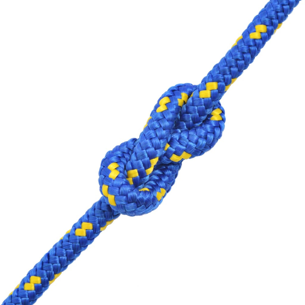 14mm Blaues Polypropylen Bootsseil - 50m
