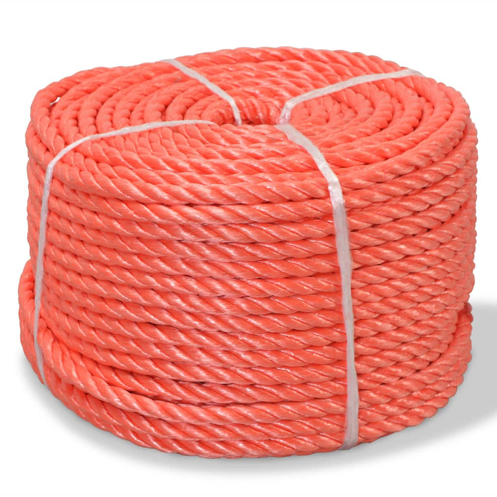 10 mm Polypropylen Seil - 100 m Orange
