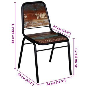 vidaXL Chaises de salle à manger 4 pcs Bois de récupération massif