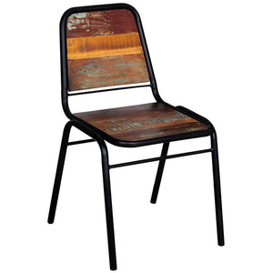 vidaXL Chaises de salle à manger 4 pcs Bois de récupération massif