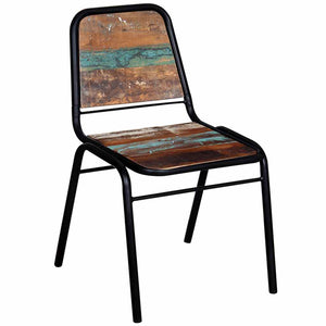 vidaXL Chaises de salle à manger 4 pcs Bois de récupération massif