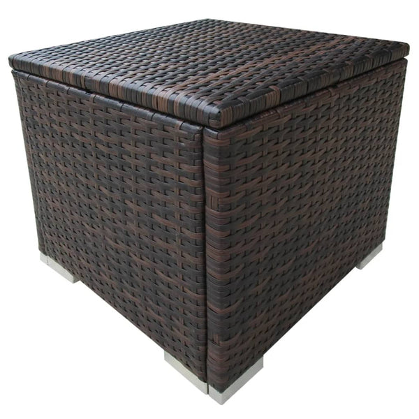 Poly Rattan Sonnenliegen 2er Set mit Tisch Braun