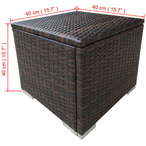 Poly Rattan Sonnenliegen 2er Set mit Tisch Braun