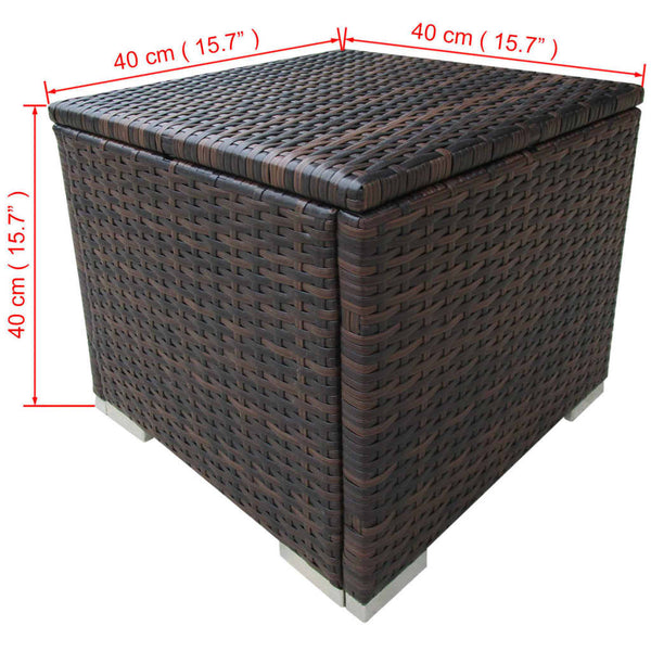 Poly Rattan Sonnenliegen 2er Set mit Tisch Braun
