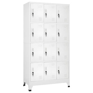 Schließfachschrank mit 12 Fächern 90x45x180 cm