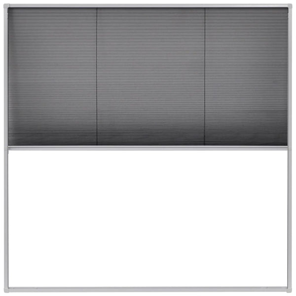 vidaXL Moustiquaire plissée de fenêtre aluminium 120x120 cm