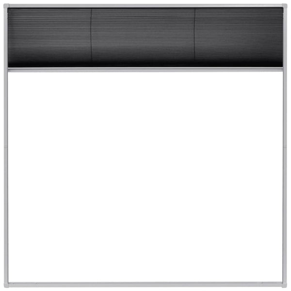 vidaXL Moustiquaire plissée de fenêtre aluminium 120x120 cm