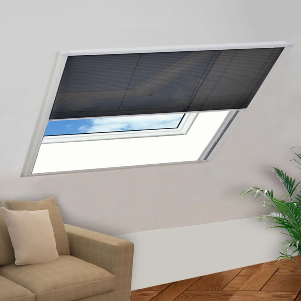 vidaXL Moustiquaire plissée de fenêtre aluminium 120x120 cm