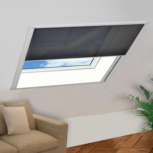 vidaXL Moustiquaire plissée de fenêtre aluminium 120x120 cm
