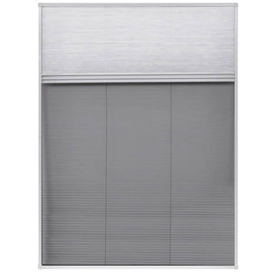Insektenschutz-Plissee für Fenster Jalousie Aluminium 60x80 cm