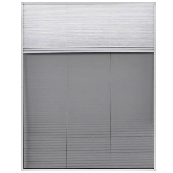 vidaXL Store plissé anti-moustiques pour fenêtre Jalousie Aluminium 80x100 cm