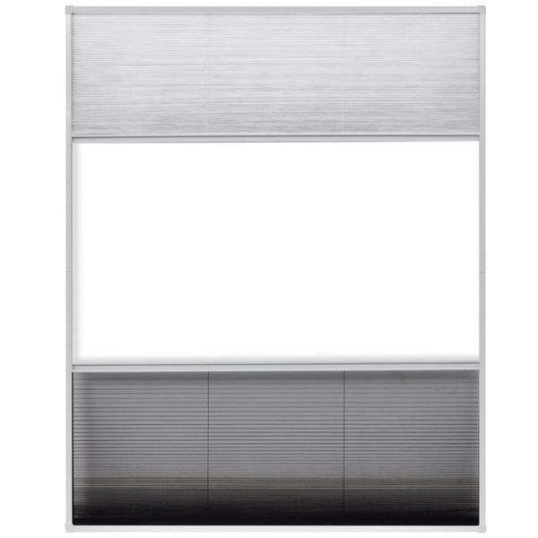 vidaXL Store plissé anti-moustiques pour fenêtre Jalousie Aluminium 80x100 cm