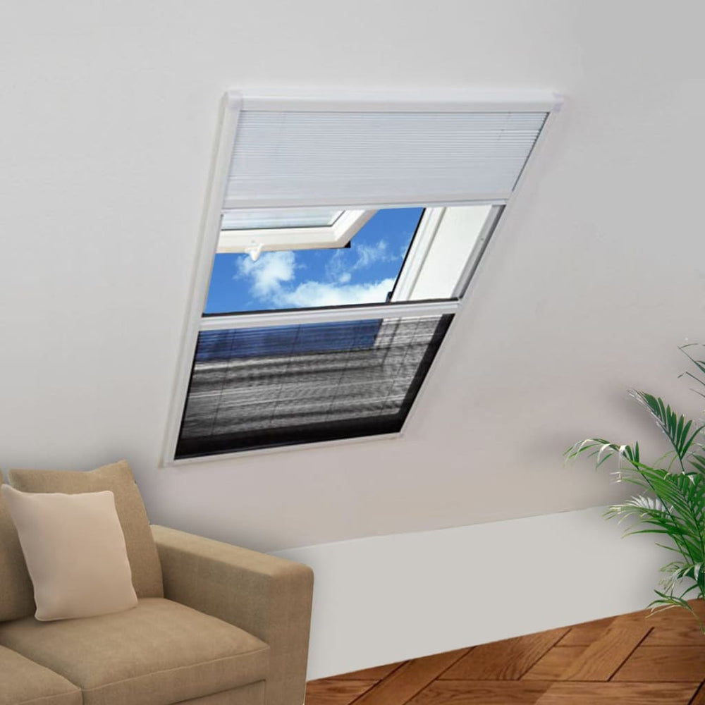 vidaXL Store plissé anti-moustiques pour fenêtre Jalousie Aluminium 80x100 cm