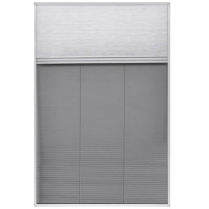 Insektenschutz-Plissee für Fenster Jalousie Aluminium 80x120 cm