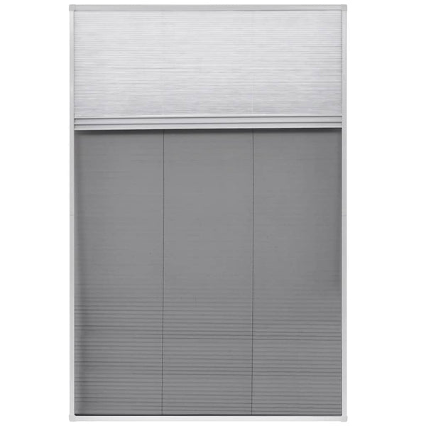 Insektenschutz-Plissee für Fenster Jalousie Aluminium 80x120 cm