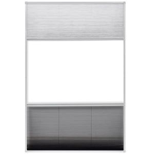Insektenschutz-Plissee für Fenster Jalousie Aluminium 80x120 cm